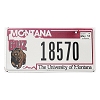2014 University Of Montana License Plate #18570