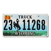 2015 Wyoming Truck License Plate #2311268
