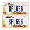 2016 Montana Centennial License Plates Pair #BFL656