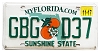 2017 Florida License Plate #GBGD37