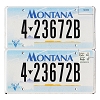 2017 Montana License Plates Pair #423672B