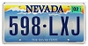 2017 Nevada License Plate #598LXJ