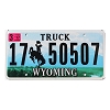 2017 Wyoming Truck License Plate #1750507