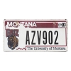 2018 University Of Montana License Plate #AZV902
