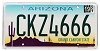 2019 Arizona License Plate #CKZ4666