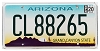 2020 Arizona License Plate #CL88265