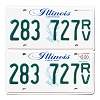 2020 Illinois RV License Plates Pair #283727