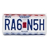 2020 Missouri License Plate #RA6N5H