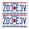 2020 Missouri License Plates Pair #ZD3E3V