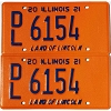 2021 Illinois Dealer License Plates Pair #6154