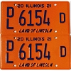 2021 Illinois Dealer License Plates Pair #6154D