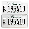 2021 Illinois Fleet License Plates Pair #195410