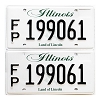 2021 Illinois Fleet License Plates Pair #199061