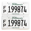 2021 Illinois Fleet License Plates Pair #199874