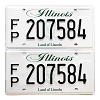 2021 Illinois Fleet License Plates Pair #207584