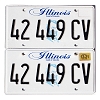 2021 Illinois Non Profit License Plates Pair #42449CV