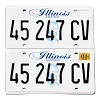 2021 Illinois Non Profit License Plates Pair #45247CV
