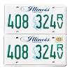 2021 Illinois RV License Plates Pair #408324