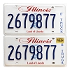 2021 Illinois Truck License Plates Pair #2679877B