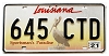 2021 Louisiana Pelican License Plate #645CTD