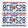 2021 Missouri License Plates Pair #8CBS28