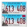 2022 Illinois License Plates Pair #613408