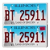 2022 Illinois License Plates Pair #BT25911