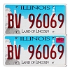 2022 Illinois License Plates Pair #BV96069