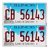 2022 Illinois License Plates Pair #CB56143