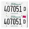 2022 Illinois Truck License Plates Pair #407051D