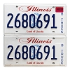 2022 Illinois Truck License Plates Pair #2680691B