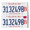 2022 Illinois Truck License Plates Pair #3132498B