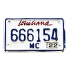 2022 Louisiana Motorcycle License Plate #666154