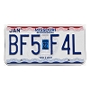 2022 Missouri License Plate #BF5F4L