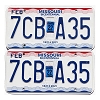 2022 Missouri License Plates Pair #7CBA35