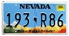 2022 Nevada License Plate #193R86