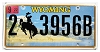 2022 Wyoming License Plate #23956B