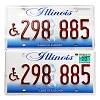 2023 Illinois Disabled License Plates Pair #298885