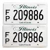 2023 Illinois Fleet License Plates Pair #209886