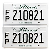 2023 Illinois Fleet License Plates Pair #210821