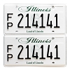 2023 Illinois Fleet License Plates Pair #214141