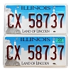2023 Illinois License Plates Pair #CX58737