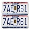 2023 Missouri License Plates Pair #7AER61