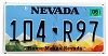 2023 Nevada License Plate #104R97