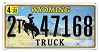 2023 Wyoming Truck License Plate #247168