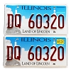 2024 Illinois License Plates Pair #DQ60320