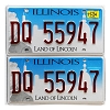 2024 Illinois License Plates Pair #DQ55947