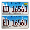 2024 Illinois License Plates Pair #ED16560