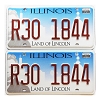 2024 Illinois License Plates Pair #R301844