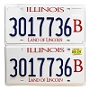2024 Illinois Truck License Plates Pair #3017736B